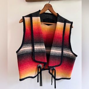 REPOST STILL AVAILABLE Wool rich “Sunset” cropped vest